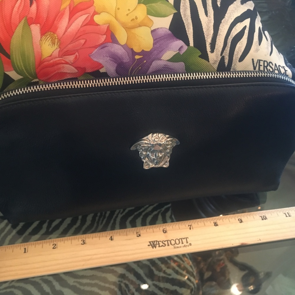 Versace Medusa Black Leather Pouch